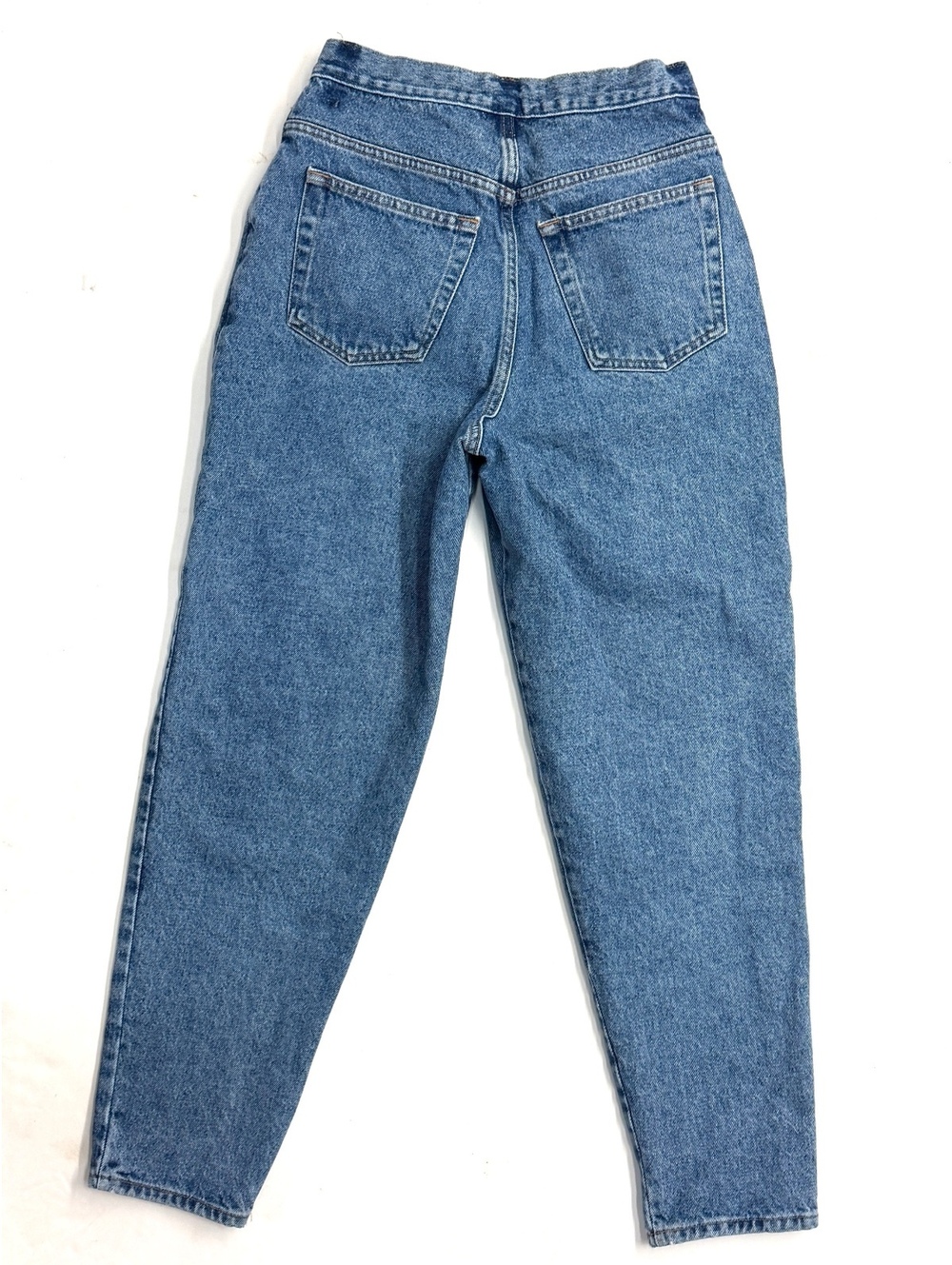 Vintage 90s Gap Reverse Fit High Rise Tapered Blue Mom Jeans Cotton Denim Size 8 - Picture 3 of 10
